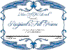 Lotus Scroll Blue Calligraphy certificate